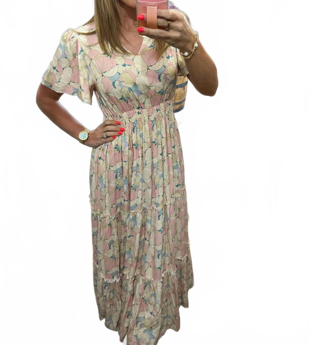 NEW MIKAROSE women's eden dress in beige